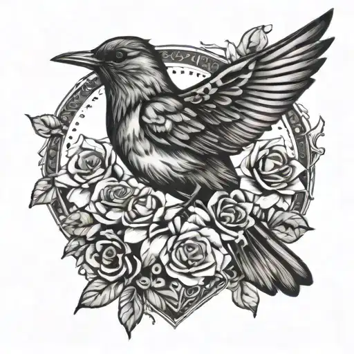 Nightingale love from a deck of cards truth honesty tattoo design idea