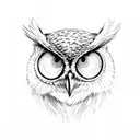 owl skull temp halloween tattoo design idea