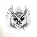 owl skull temp halloween tattoo design idea