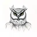 owl skull temp halloween tattoo design idea