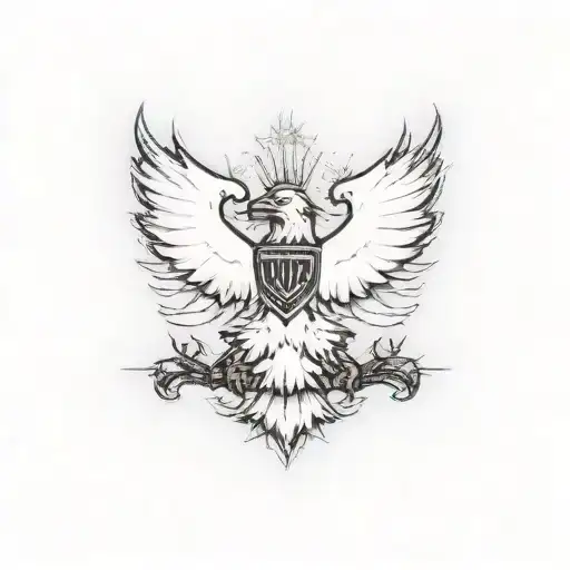  sign romanian eagle tattoo design idea
