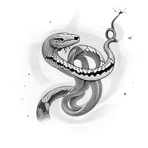 virgo with snake tattoo design idea