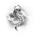 virgo with snake tattoo design idea