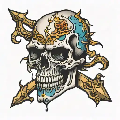 evil skull meth tattoo inspired tattoo design idea