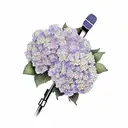 microphone surrounded by Hydrangeas  tattoo design idea