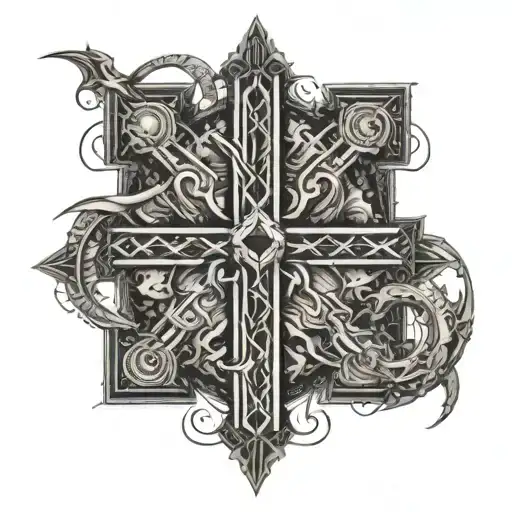 leviathan cross.  tattoo design idea