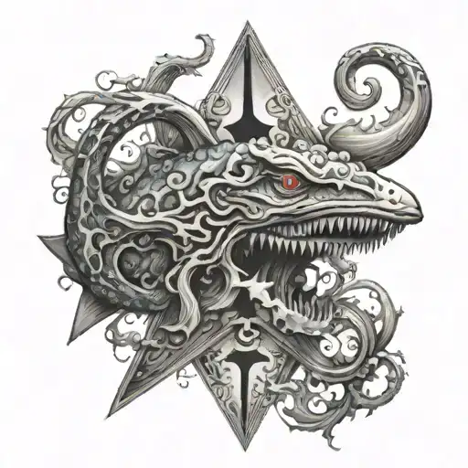 leviathan cross tattoo design idea