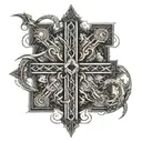 leviathan cross.  tattoo design idea