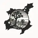 joshua tree tattoo design idea