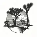 joshua tree tattoo design idea