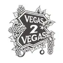 vegas sign with huckleberries tattoo design idea