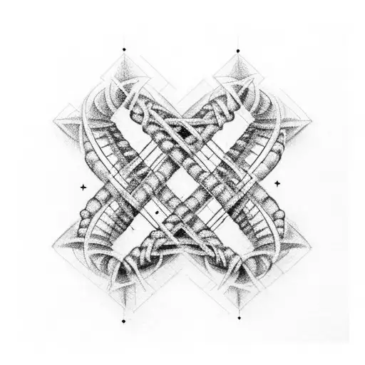 DNA double helix tattoo design idea