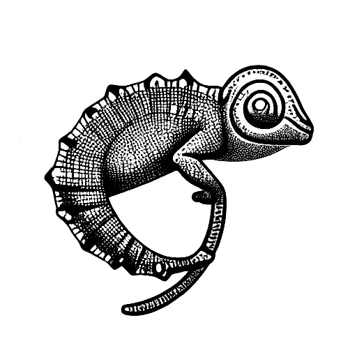 chameleon tattoo design idea