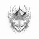 Fire children tattoo design idea