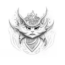 Fire children tattoo design idea