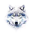 wolf and snow owl thigh tattoo tattoo design idea