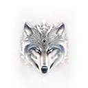 wolf and snow owl thigh tattoo tattoo design idea
