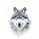 wolf and snow owl thigh tattoo tattoo design idea