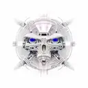 angelic cyborg tattoo design idea