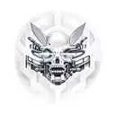 angelic cyborg tattoo design idea