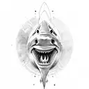 shark darts tattoo design idea