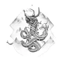 Jörmungandr tree sword  tattoo design idea