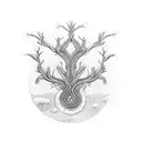 Jörmungandr hax tree tattoo design idea