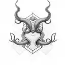 Jörmungandr hax tree tattoo design idea