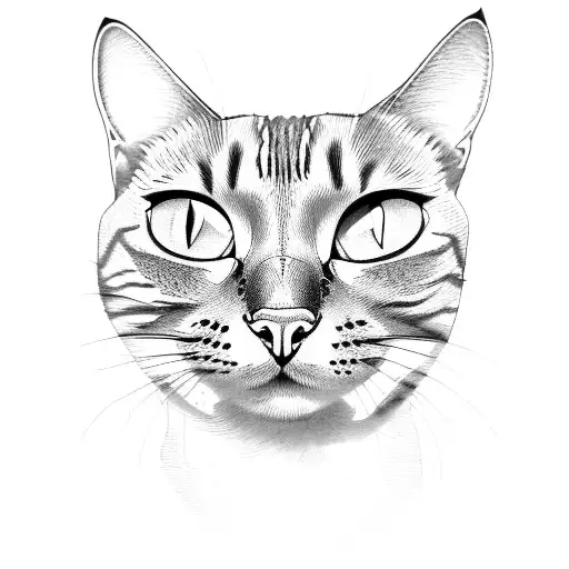 cat with ak tattoo design idea