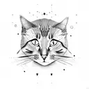 cat with ak tattoo design idea