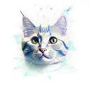 cat guns tattoo design idea