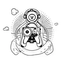 ghost with a camera tattoo design idea