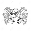 ghost with a camera tattoo design idea