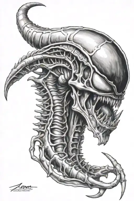 xenomorph Alien from Alien tattoo design idea