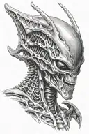 xenomorph Alien from Alien tattoo design idea