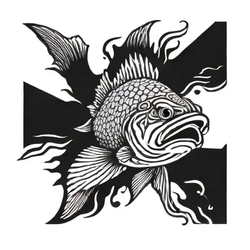 redfish outline tattoo tattoo design idea