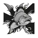 redfish outline tattoo tattoo design idea