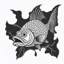 redfish outline tattoo tattoo design idea