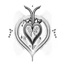 Crying Heart tattoo design idea