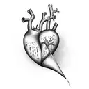 Crying Heart tattoo design idea