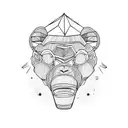 monkey  tattoo design idea