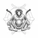 monkey  tattoo design idea