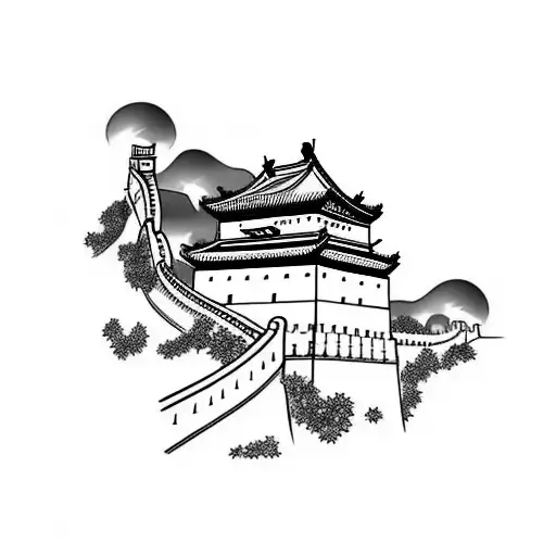 Great Wall of china tattoo design idea