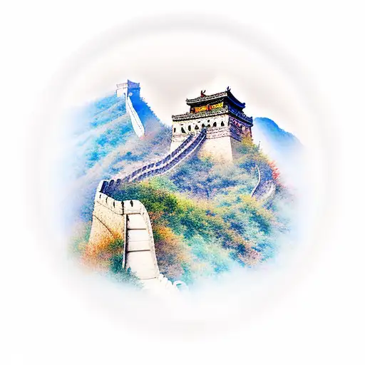Great Wall of china tattoo design idea