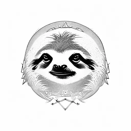 sloth tattoo design idea