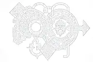 dwarven glyphs tattoo design idea