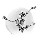 dance skeleton  tattoo design idea