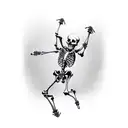 dance skeleton  tattoo design idea