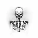 dance skeleton  tattoo design idea