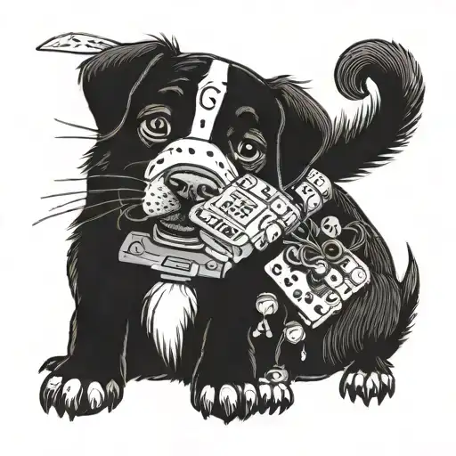 bingo and floppy from bluey tattoo design idea